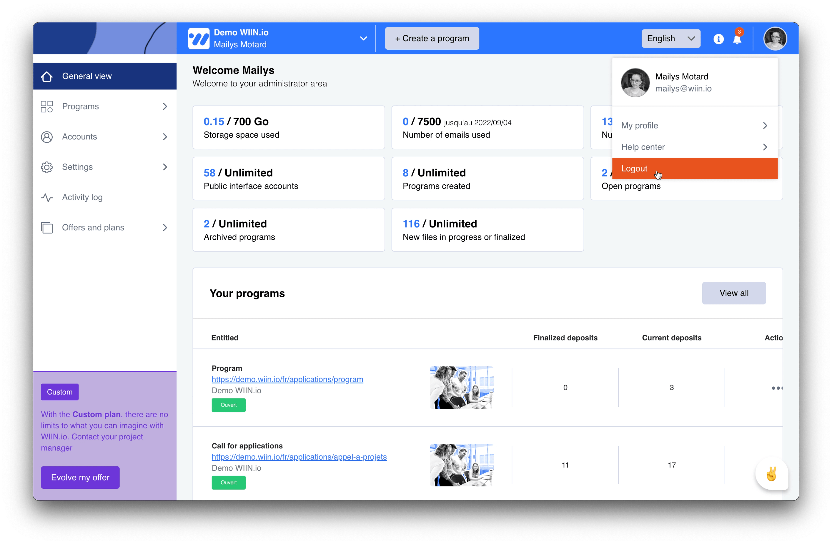 logging-out-of-the-administrator-interface