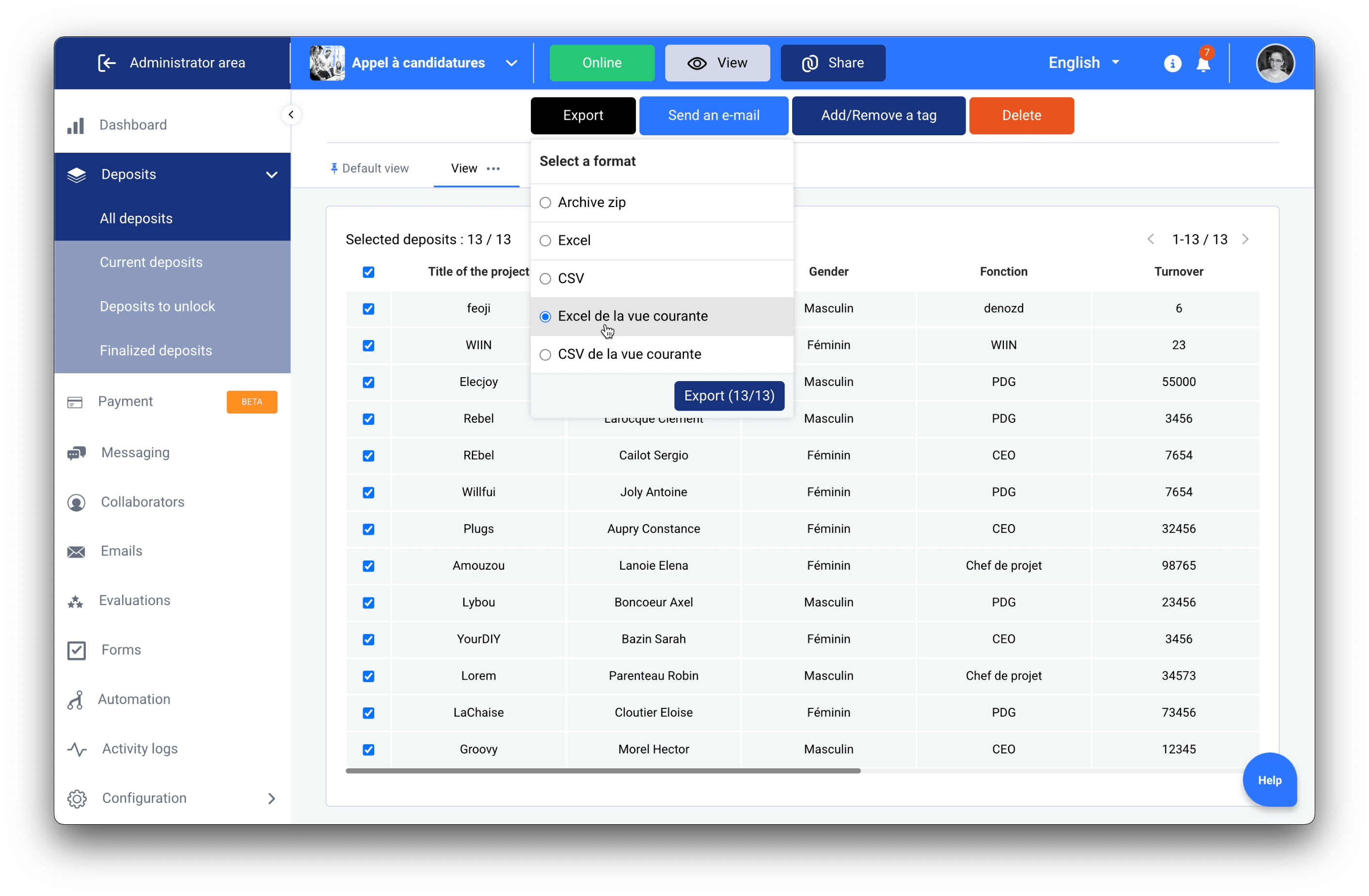 export-current-view